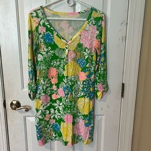 Lilly Pulitzer Hibiscus Stroll Palmetto Dress women’s size Small